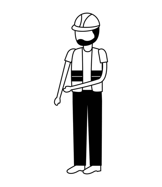 Worker construction character — Stock Vector
