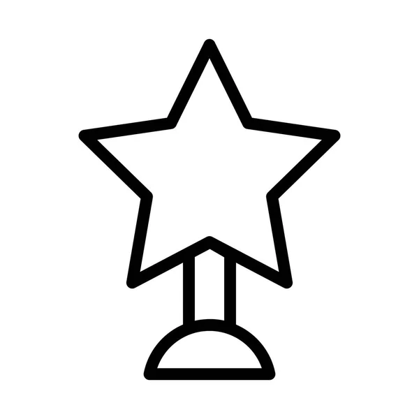 Trophäe mit Star-Ikone — Stockvektor