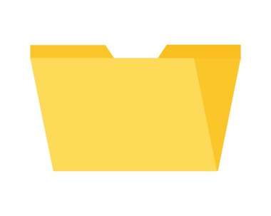 Beyaz arka plan üzerinde klasör dosyası