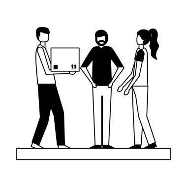 teslimatçı paketi, müşteriler ile