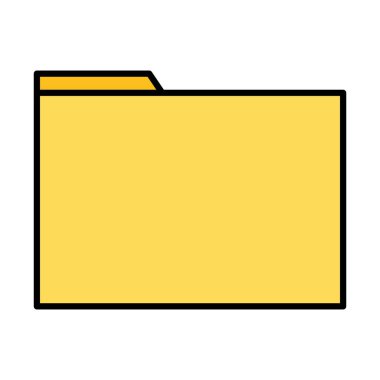 Beyaz arka plan üzerinde klasör dosyası