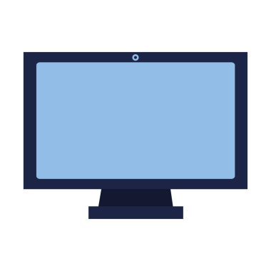 Beyaz arkaplanda bilgisayar monitörü