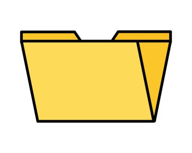 Beyaz arka plan üzerinde klasör dosyası