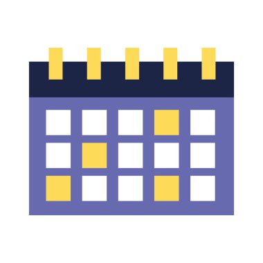 Beyaz arka planda Takvim anımsatıcı tarihi