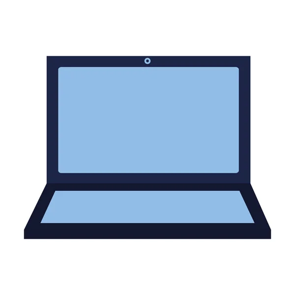Laptop dator på vit bakgrund — Stock vektor