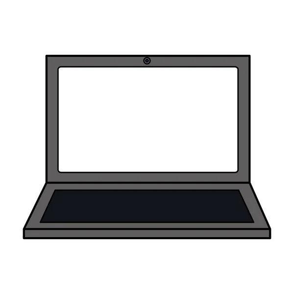 Laptop computer op witte achtergrond — Stockvector