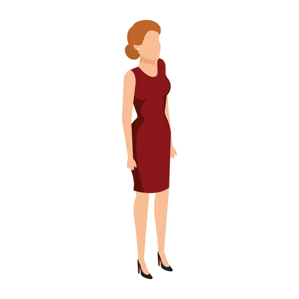 Elegante personaje de mujer de negocios avatar — Archivo Imágenes Vectoriales