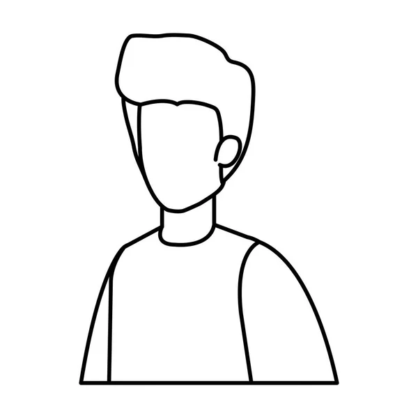 Молодой человек аватар персонаж — стоковый вектор