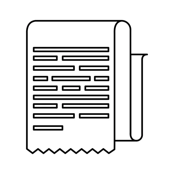 Documento de papel ícone isolado — Vetor de Stock