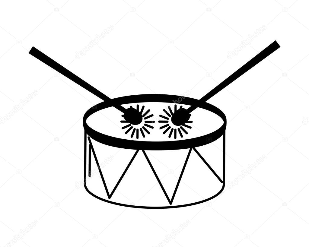 music drum and sticks