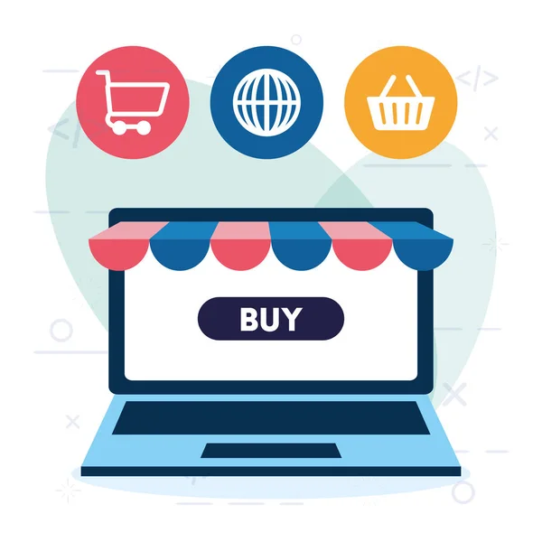 Online shopping design — Stock Vector