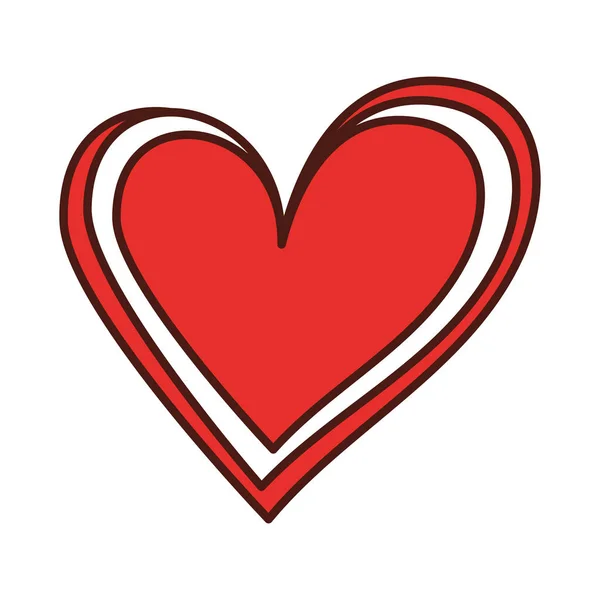 Значок серця символ любові на день Святого Валентина — стоковий вектор