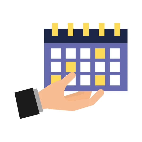 Hand in Hand Kalender Social Media — Stockvektor