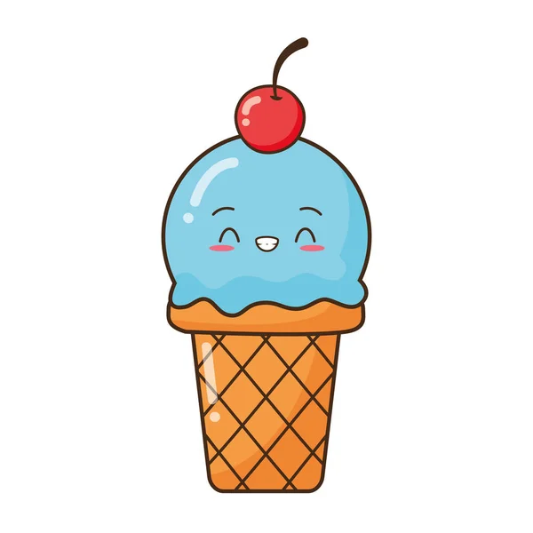 Kawaii-Eis — Stockvektor