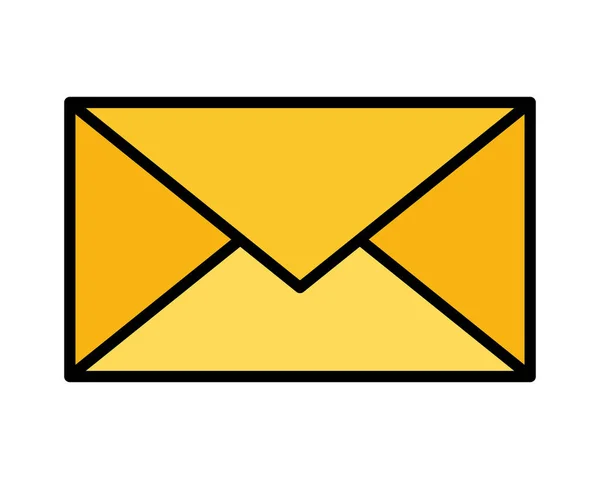 E-postmeddelande på vit bakgrund — Stock vektor