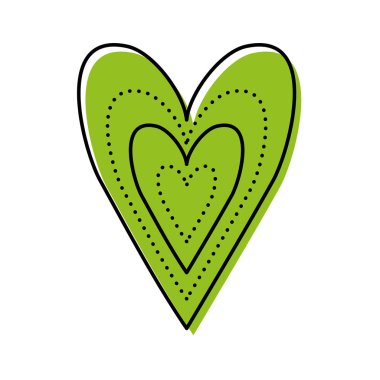 Kalpler romantik noktalar doğrusal dekorasyon seviyorum