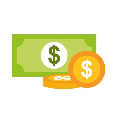 para dolar banknot sikke para