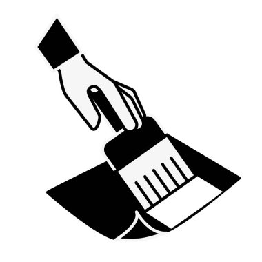 boya fırçası sanatsal aracı tutan el