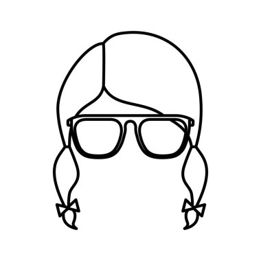 saç örgü gözlük izole tasarım