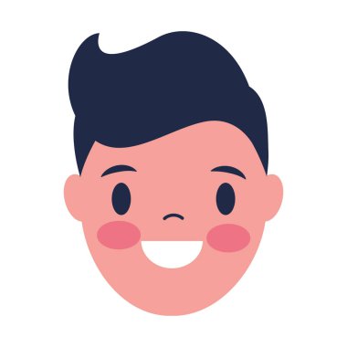 beyaz zemin üzerinde gülümseyen adam yüz