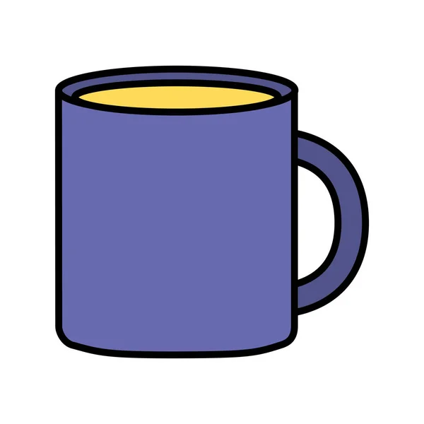 Taza de café sobre fondo blanco — Vector de stock