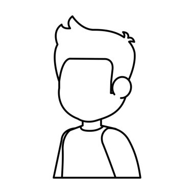 sevimli küçük çocuk karakter