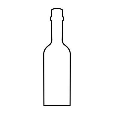şişe içki siluet izole simgesi