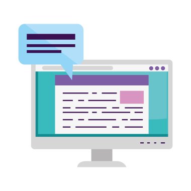 bilgisayar masaüstü ile konuşma balonu