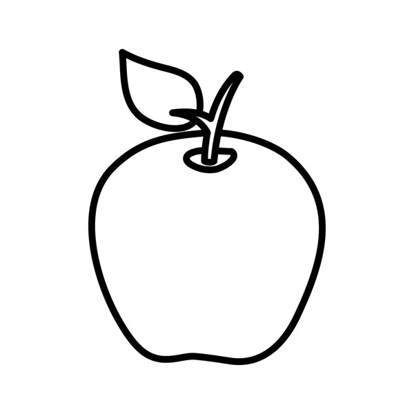 Apfel frisches Obst Symbol — Stockvektor