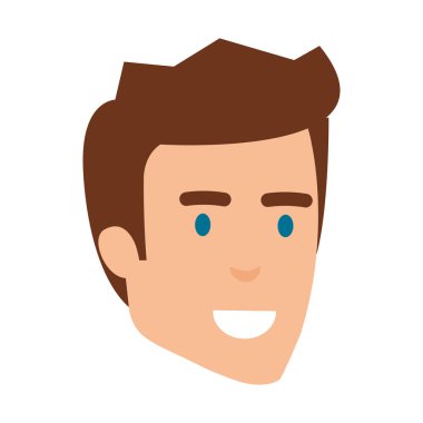 genç adam baş avatar karakter