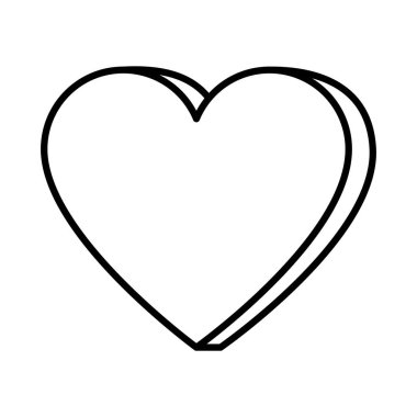 kalp aşk izole simgesi