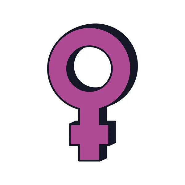 Icône de symbole de genre féminin — Image vectorielle