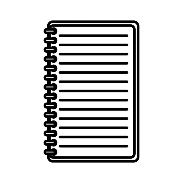 Notepad office isolated icon — Stock Vector