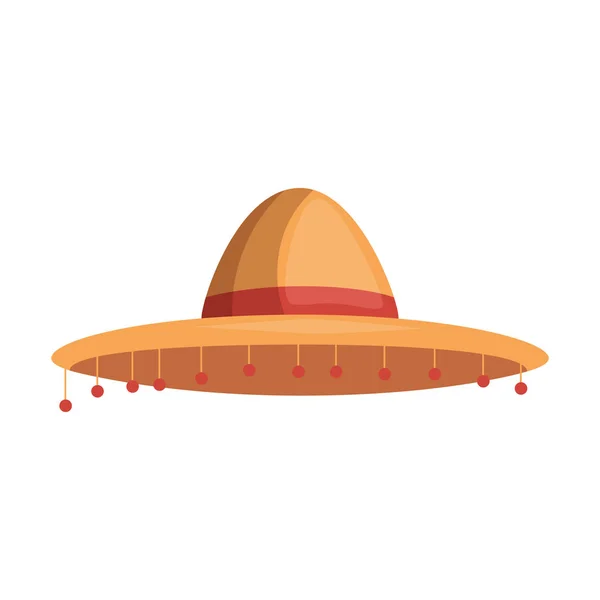 Icono de la cultura sombrero mexicano — Vector de stock