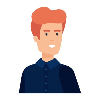 genç adam baş avatar karakter