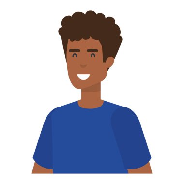 genç ve rahat bir siyah adam karakter