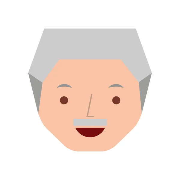Homem velho avatar personagem — Vetor de Stock