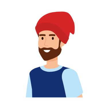 kar maskesi avatar karakter ile genç adam