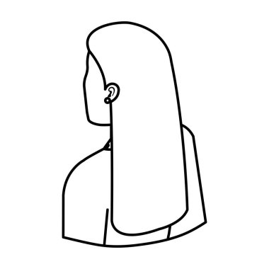 şık iş kadını arka avatar karakter