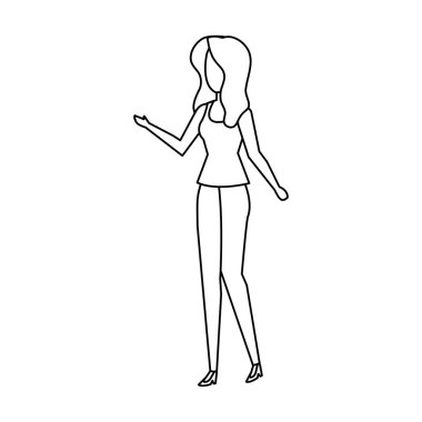 güzel ve genç kadın karakter