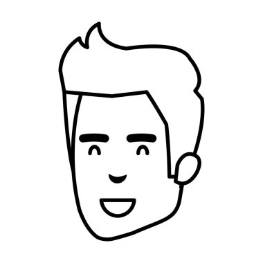 genç adam baş avatar karakter