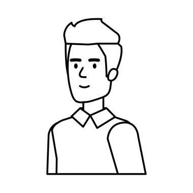 Genç ve rahat bir adam karakter