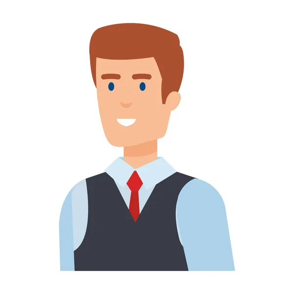 Elegant businessman avatar character — Stock Vector