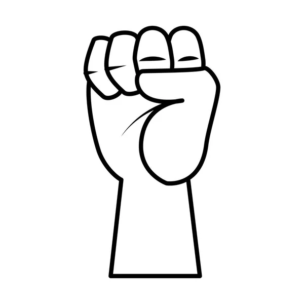 Hand up fist icon — Stock Vector