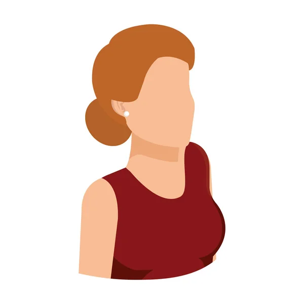 Elegante personaje de mujer de negocios avatar — Vector de stock