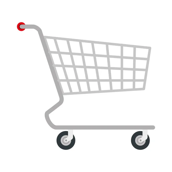 Supermercado carrinho de compras ícone — Vetor de Stock