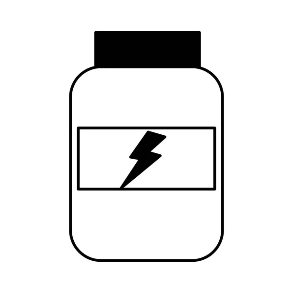 Ícone de estilo de vida garrafa proteína — Vetor de Stock