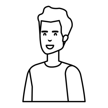 Genç ve rahat bir adam karakter