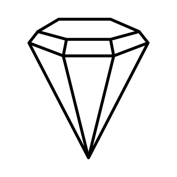 Diamante icono aislado de lujo — Vector de stock