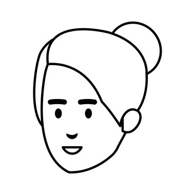 güzel bir kadın baş avatar karakter